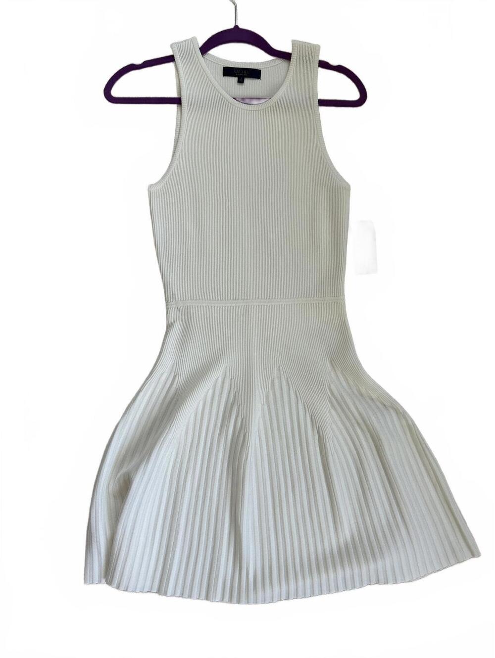 Rachel Roy White Pleated Knit Dress — Size S 🤍✨
